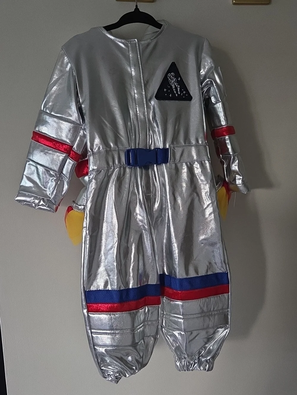Pottery Barn Kids Silver ASTRONAUT Costume with LIGHT UP JETPACKS! Retail $99
